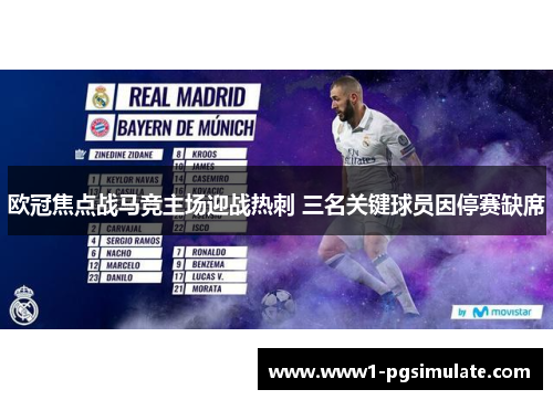 欧冠焦点战马竞主场迎战热刺 三名关键球员因停赛缺席